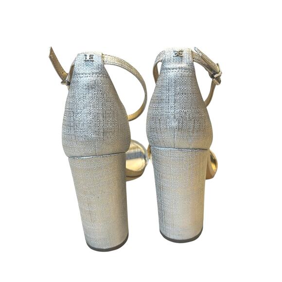 Sam Edelman Yaro Ankle Strap High Heel Sandal 11 Gold Open Toe Formal Party - Picture 4 of 8